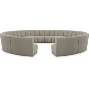 Meridian Furniture Infinity 183-inch 12-Piece Boucle Fabric Sectional Sofa