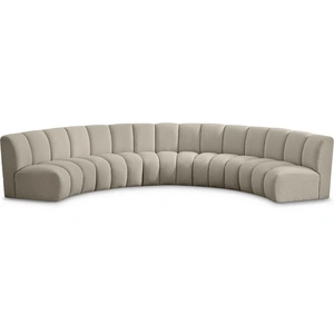 Meridian Furniture Infinity 167-inch 5-Piece Boucle Fabric Sectional Sofa