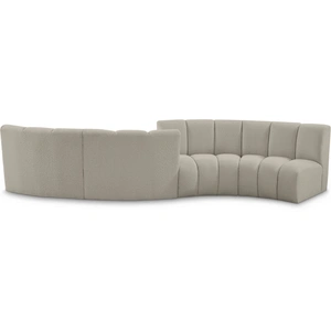 Meridian Furniture Infinity 154-inch 4-Piece Boucle Fabric Sectional
