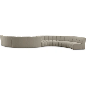 Meridian Furniture Infinity 268-inch 8-Piece Boucle Fabric Sectional Sofa