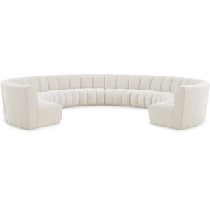 Meridian Furniture Infinity 183-inch 10-Piece Boucle Fabric Sectional Sofa