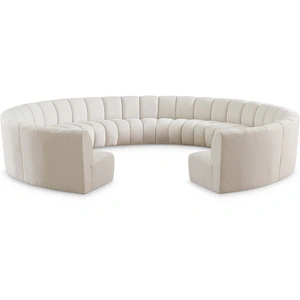 Meridian Furniture Infinity 183-inch 11-Piece Boucle Fabric Sectional Sofa