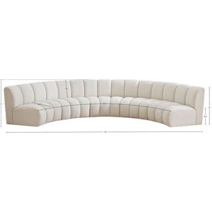 Meridian Furniture Infinity 167-inch 5-Piece Boucle Fabric Sectional Sofa