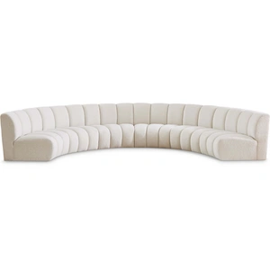 Meridian Furniture Infinity 174-inch 6-Piece Boucle Fabric Sectional Sofa