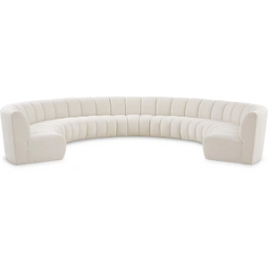 Meridian Furniture Infinity 183-inch 9-Piece Boucle Fabric Sectional Sofa