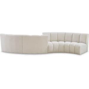 Meridian Furniture Infinity 154-inch 4-Piece Boucle Fabric Sectional