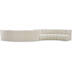 Meridian Furniture Infinity 217-inch 6-Piece Boucle Fabric Sectional Sofa