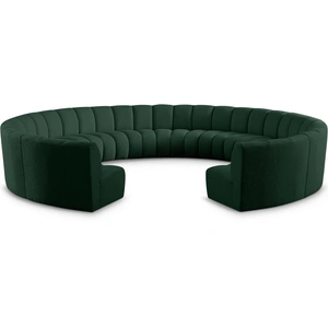 Meridian Furniture Infinity 183-inch 11-Piece Boucle Fabric Sectional Sofa