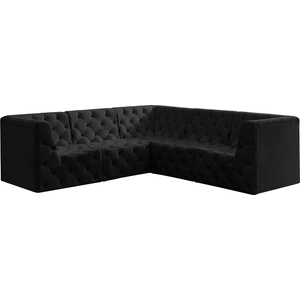 Meridian Furniture Tuft 99-inch 5-Piece Velvet Modular Sectional