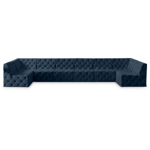 Meridian Furniture Tuft 215-inch 8-Piece Velvet Modular Sectional