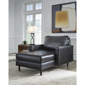 Ashley Furniture Bryceview Leather Chaise, Onyx