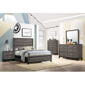 Coaster Watson Wood Panel Bedroom Set, Grey Oak