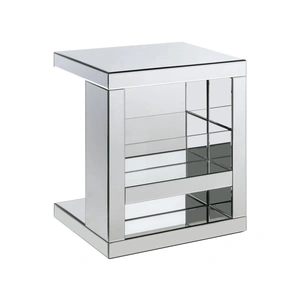 ACME Glam Meria 97939 Mirrored/Glass Accent Table