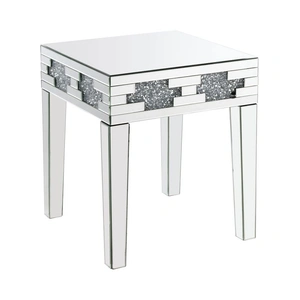 ACME Glam Noralie 88057 Mirrored/Faux Diamonds End Table