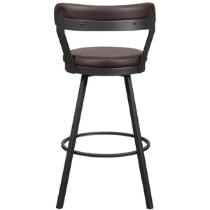 Homelegance Appert Industrial Swivel Pub Height Chair, Brown (Set of 2)