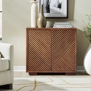 Liberty Furniture Easton Wood Accent Cabinet w/2 Doors in Urban Bronze