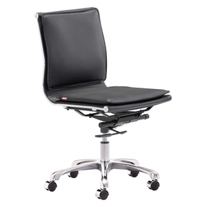 Zuo Modern Lider Plus Leatherette Adjustable Height Office Chair w/o Arms