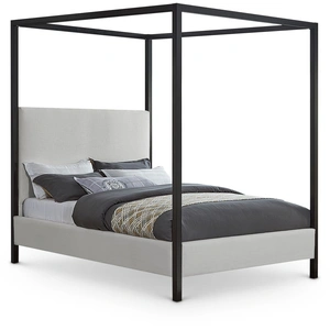 Meridian Furniture James Linen Fabric Bed