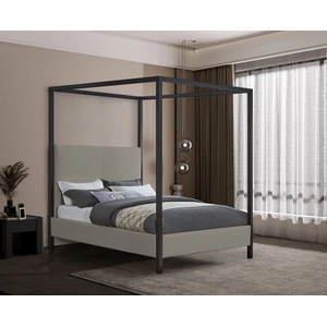 Meridian Furniture James Linen Fabric Bed