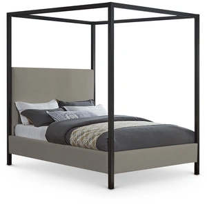 Meridian Furniture James Linen Fabric Bed