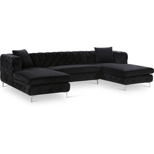 Meridian Furniture Gail 127-inch 3-Piece Velvet Sectional