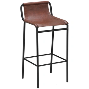 Meridian Furniture Dax Faux Leather Counter Stool with Matte Black Metal Frame