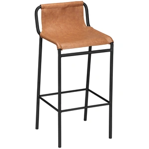 Meridian Furniture Dax Faux Leather Counter Stool with Matte Black Metal Frame