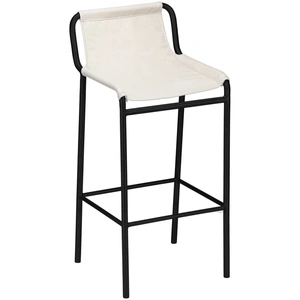 Meridian Furniture Dax Faux Leather Counter Stool with Matte Black Metal Frame