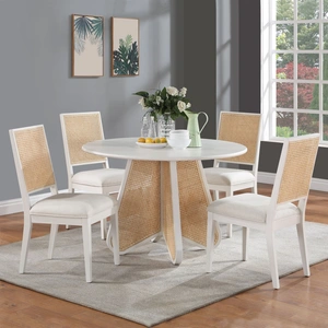 Meridian Furniture Butterfly Linen Fabric Dining Chair (Set of 2)