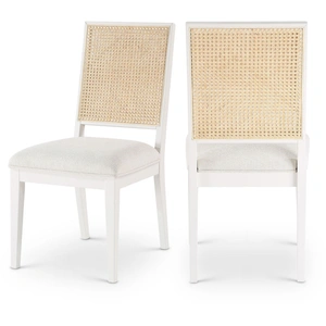 Meridian Furniture Butterfly Linen Fabric Dining Chair (Set of 2)