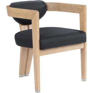 Meridian Furniture Carlyle Faux Leather Dining Chair with Solid Wood Frame