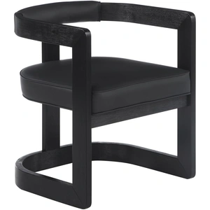Meridian Furniture Manchester Faux Leather Dining Chair with Solid Wood Frame