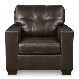 Ashley Furniture Santorine Leather Chair in Dark Brown