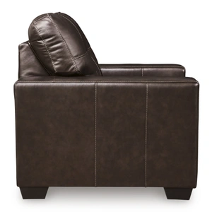 Ashley Furniture Santorine Leather Chair in Dark Brown