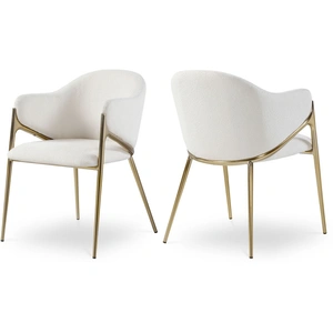 Meridian Furniture Nial Boucle Fabric Dining Chair (Set of 2)