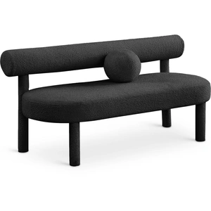 Meridian Furniture Parlor Boucle Fabric Bench