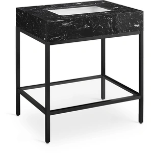 Meridian Furniture Marmo 30-inch Marble Single Bathroom Vanity with Ceramic Sink
