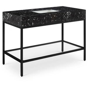 Meridian Furniture Marmo 48-inch Marble Single Bathroom Vanity with & Ceramic Sink