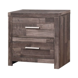 ACME Juniper Wood Nightstand w/2 Drawers, Dark Oak