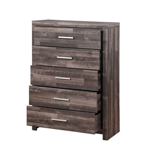 ACME Juniper Wood Chest w/5 Drawers, Dark Oak