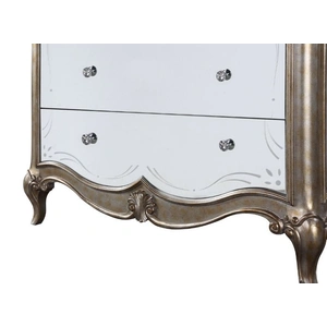 ACME Esteban Wood Chest w/5 Drawers, Antique Champagne
