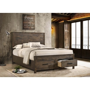 Coaster Woodmont Wood Storage Panel Bed, Rustic Golden Brown
