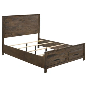 Coaster Woodmont Wood Storage Panel Bed, Rustic Golden Brown