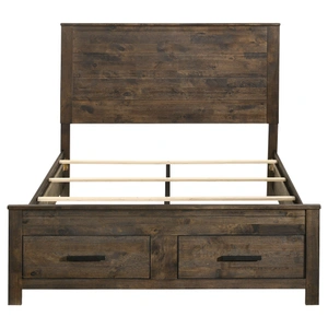 Coaster Woodmont Wood Storage Panel Bed, Rustic Golden Brown