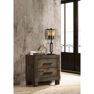 Coaster Woodmont Wood Storage Panel Bedroom Set, Rustic Golden Brown