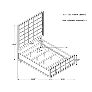Coaster Durango Fabric/Wood Bed, Smoked Peppercorn/Grey