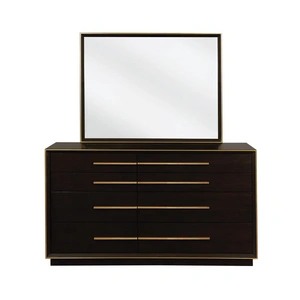 Coaster Durango Fabric/Wood Panel Bedroom Set, Smoked Peppercorn/Grey