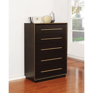 Coaster Durango Wood Chest w/5 Drawers, Smoked Peppercorn