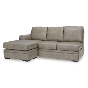 Ashley Furniture Amuleto Leather Right 2-Piece Sectional w/Chaise, Desert