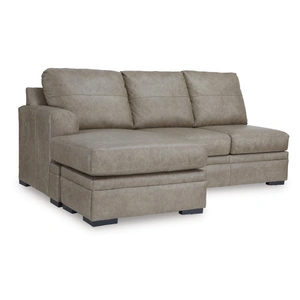 Ashley Furniture Amuleto Leather Right 2-Piece Sectional w/Chaise, Desert